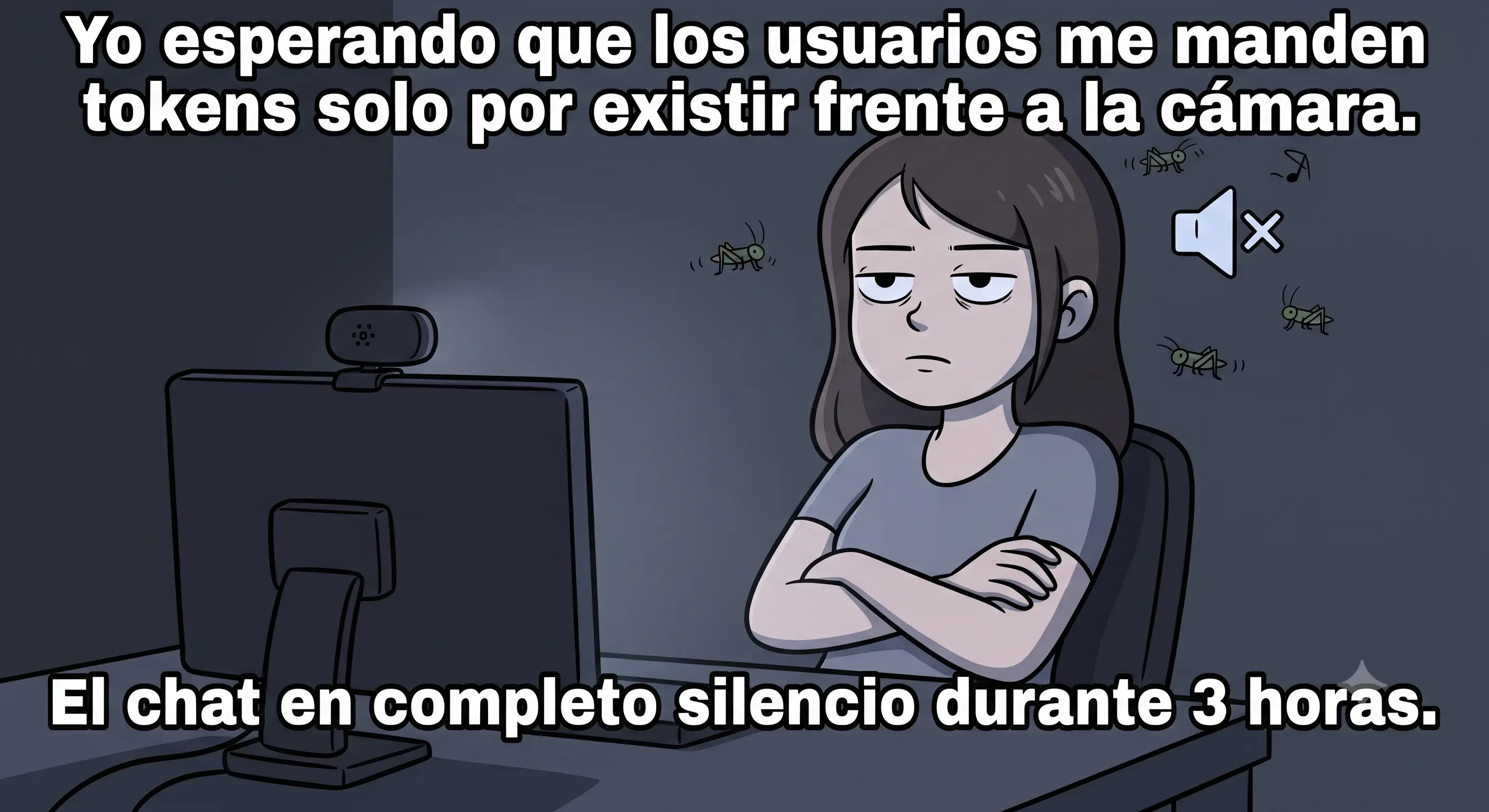 Ilustración sobre la falta de interacción con el chat